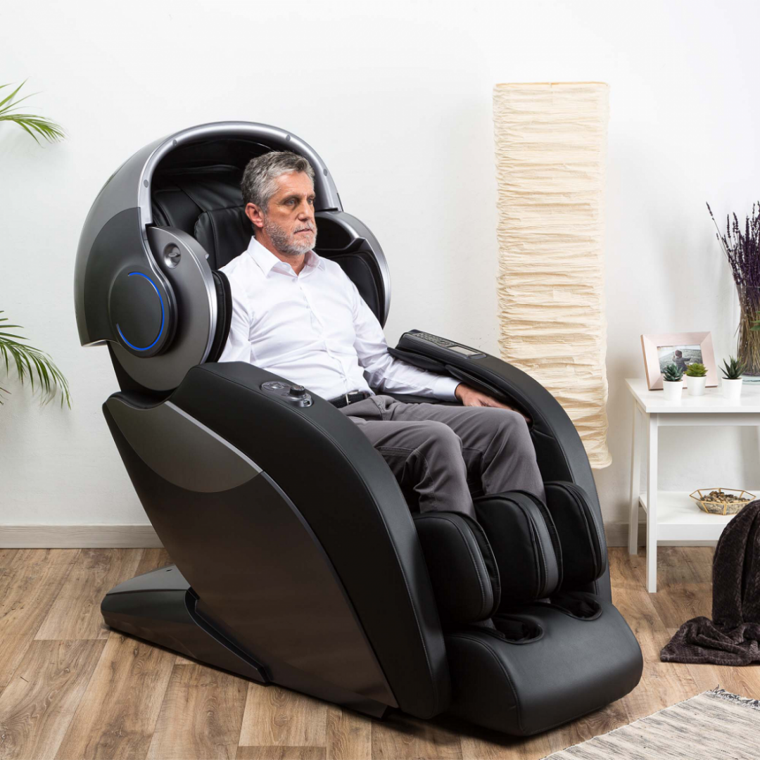Massage Chair 5D | Black & Brown | Kronos® | Global Relax®