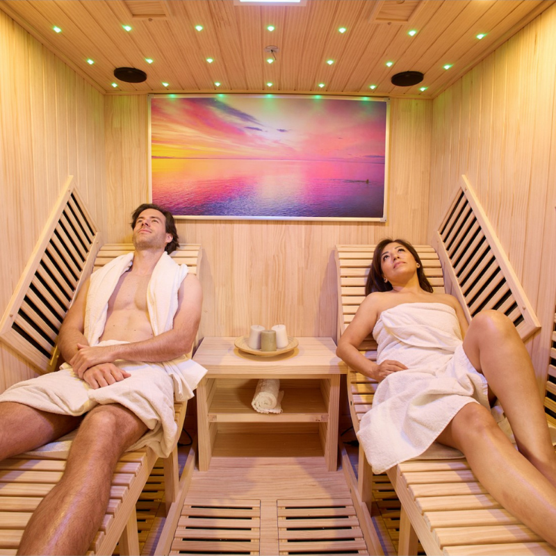 Sauna | Indoor | Full Body | 2 persons | Extended Seats | Dharani® S2 Plus | Global Relax®