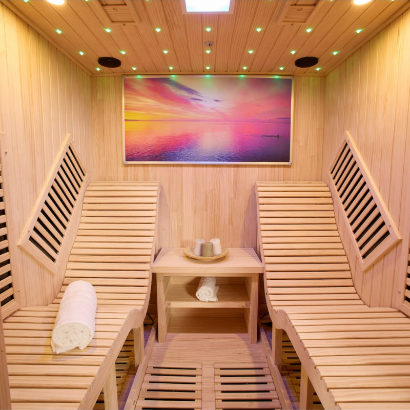 Sauna | Binnen | Volledig lichaam | 2 personen | Verlengde stoelen | Dharani® S2 Plus | Global Relax®